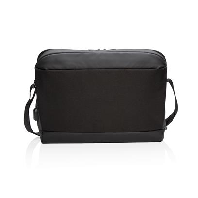 MADRID - XDXCLUSIVE RFID USB 15.6 inch Messenger Bag - Black