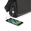 MADRID - XDXCLUSIVE RFID USB 15.6 inch Messenger Bag - Black
