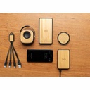 TUZLA - @memorii 5000 mAh Bamboo Wireless Powerbank (Anti-microbial)