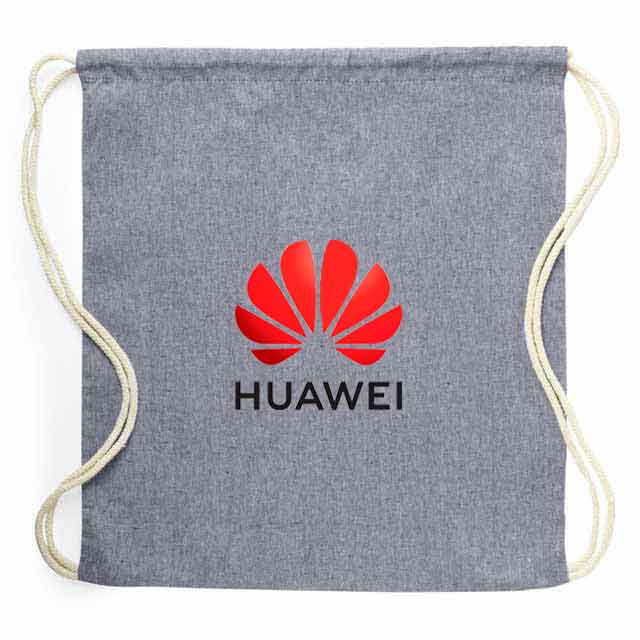 KOSZEJ - eco-neutral Chambray Cotton Drawstring Bag - Blue