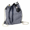 KOSZEJ - eco-neutral Chambray Cotton Drawstring Bag - Blue