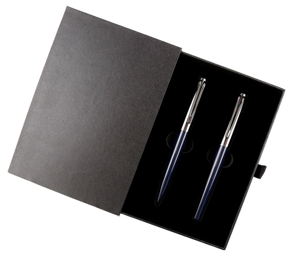 NORA - Gift Set of Roller and Ball Pen - Navy Blue