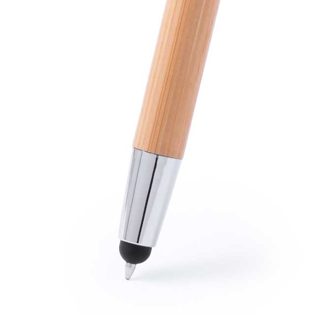 Set Of Bamboo Push-up Mechanism Ball Pen And Mechanical Pencil