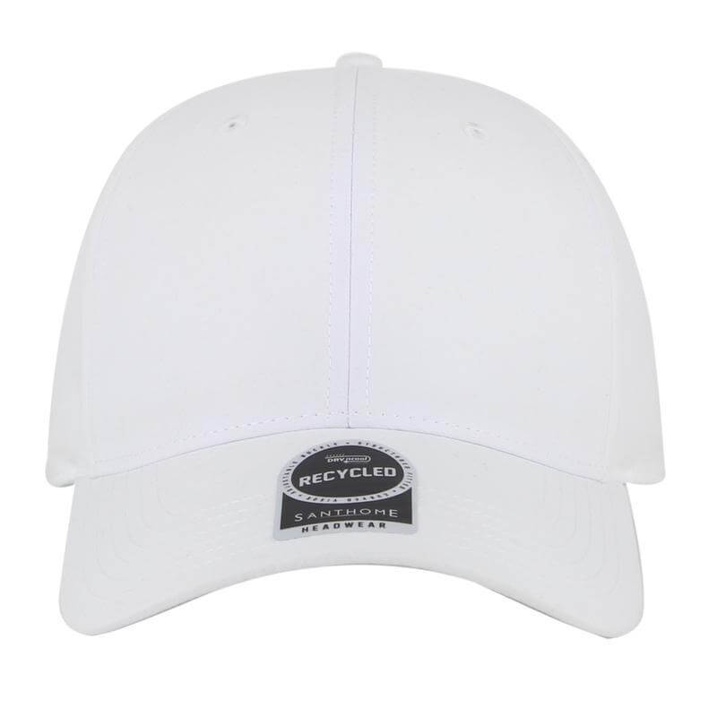 ULTRA - Santhome 6 Panel Recycled Dry n Cool Cap - White
