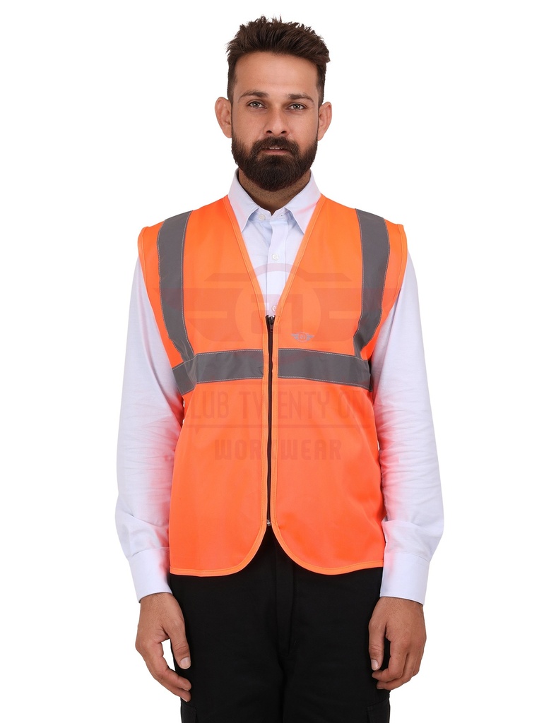 Denver Vest
Color: Orange
Fabric: Light weight Plain Polyester
GSM: 110