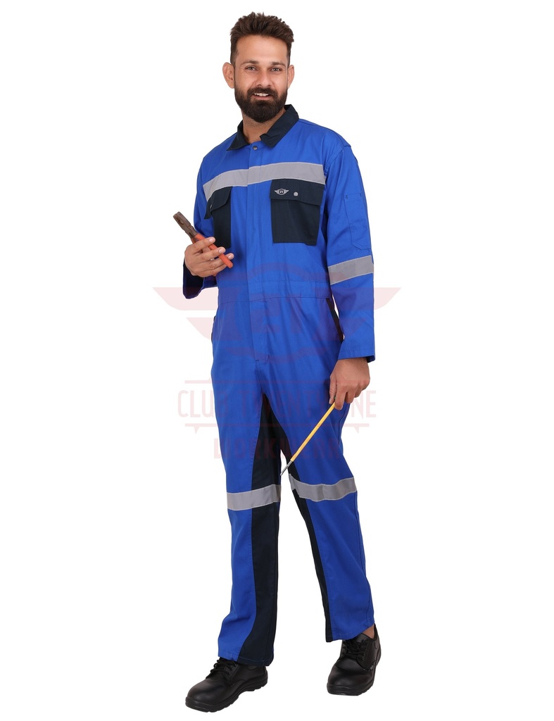 Brooklyn Coverall
Color: Royal Blue & Navy Blue
Fabric: Pre Shrunk 100% Cotton
GSM: 210