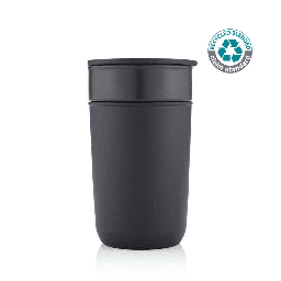 [DWHL 3163] SAVONA - Hans Larsen Premium Ceramic Tumbler With Recycled Protective Sleeve - Black