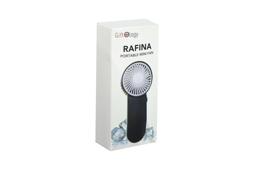 RAFINA - Portable Desk/Hand Fan (Battery operated) - Black | Saudi Gifts