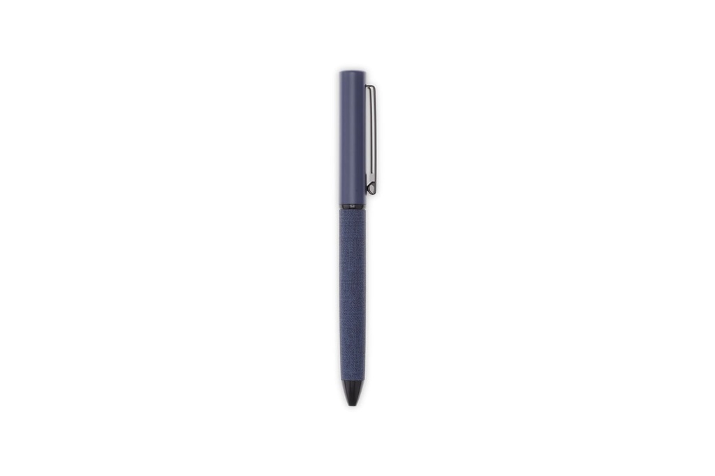 LENZEN - CHANGE ZERO Sustainable Gift Set with Refillable Notebook, Pen & USB Keychain - Navy