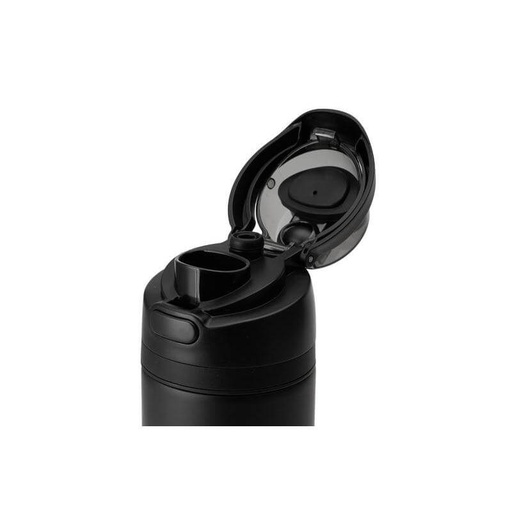 AERO SIP - Hans Larsen Recycled Stainless Steel Bottle with Dual Sip Lid - Black