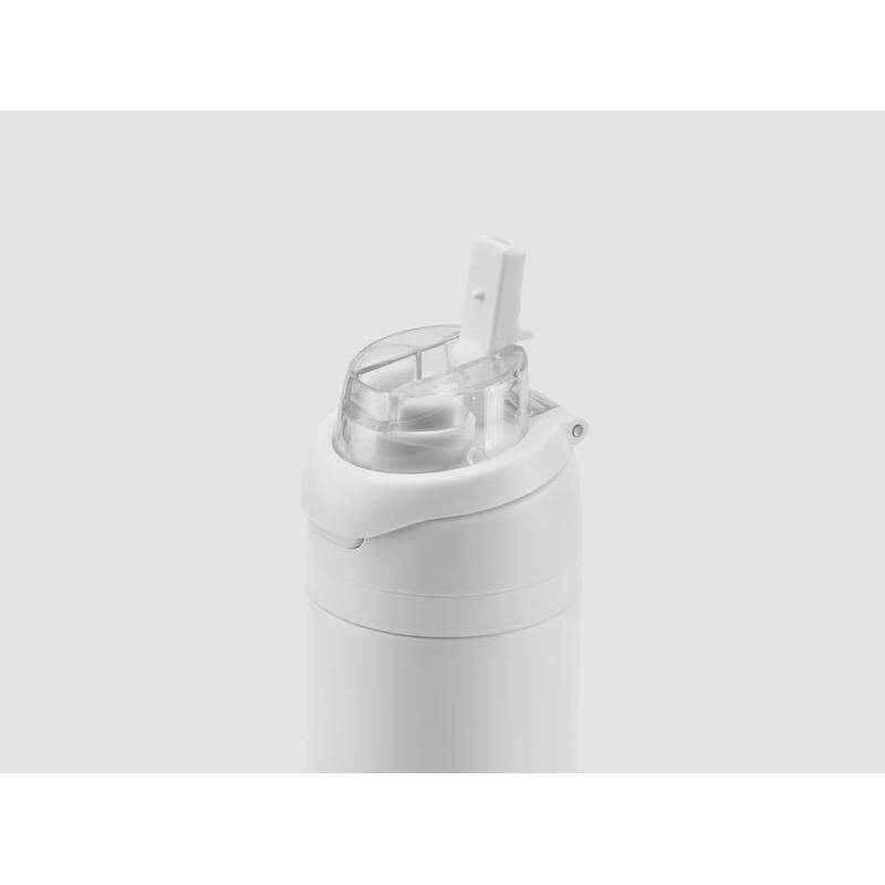 AERO SIP - Hans Larsen Recycled Stainless Steel Bottle with Dual Sip Lid - White