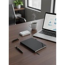 FAROE - Santhome A5 PU Hard Cover Notebook with Pen Loop - Navy Blue