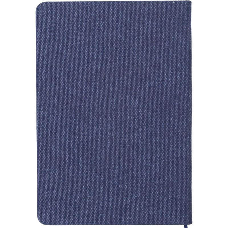 ADANA - Santhome Recycled Canvas A5 Hard Cover Notebook with PU Pocket - Navy