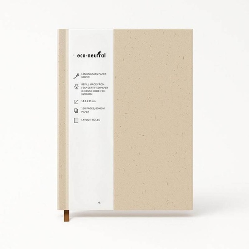 SALA - eco-neutral Lemongrass Cover A5 Notebook