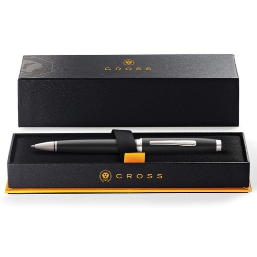 Coventry Black Lacquer with Polished Chrome Appointments Ballpoint Pen (Blue Ink) 