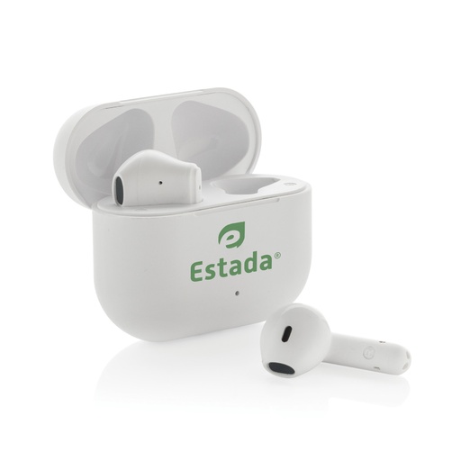 TUNEVO RCS recycled plastic wireless earbuds - White