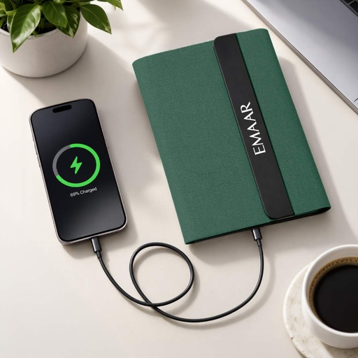 BERGMUND - Santhome 10000mAh Magnetic 15W Magsafe Wireless Power Bank Folder - Green