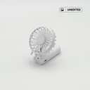 ROTO - Rechargeable Handheld Fan with Foldable Desk Stand - White 