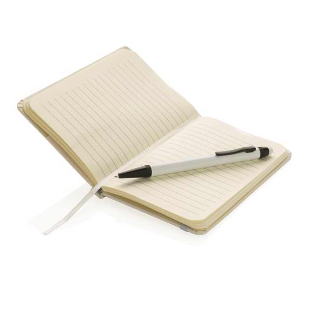 XD A6 Hard Cover Notebook With Stylus Pen - White