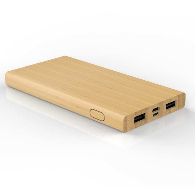 COMRAT - @memorii 6000 mAh Bamboo Wireless Powerbank