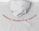 AUS Fleece Hoodie Sweatshirt with Zip-Up - Grey