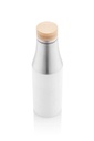 BREDA - Vacuum Bottle With Bamboo Lid - White