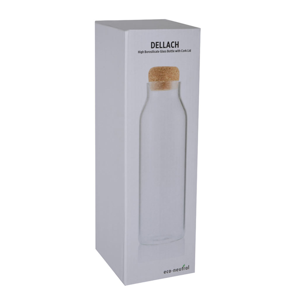 DELLACH - Borosilicate Glass Bottle with Cork Lid - 1200ml