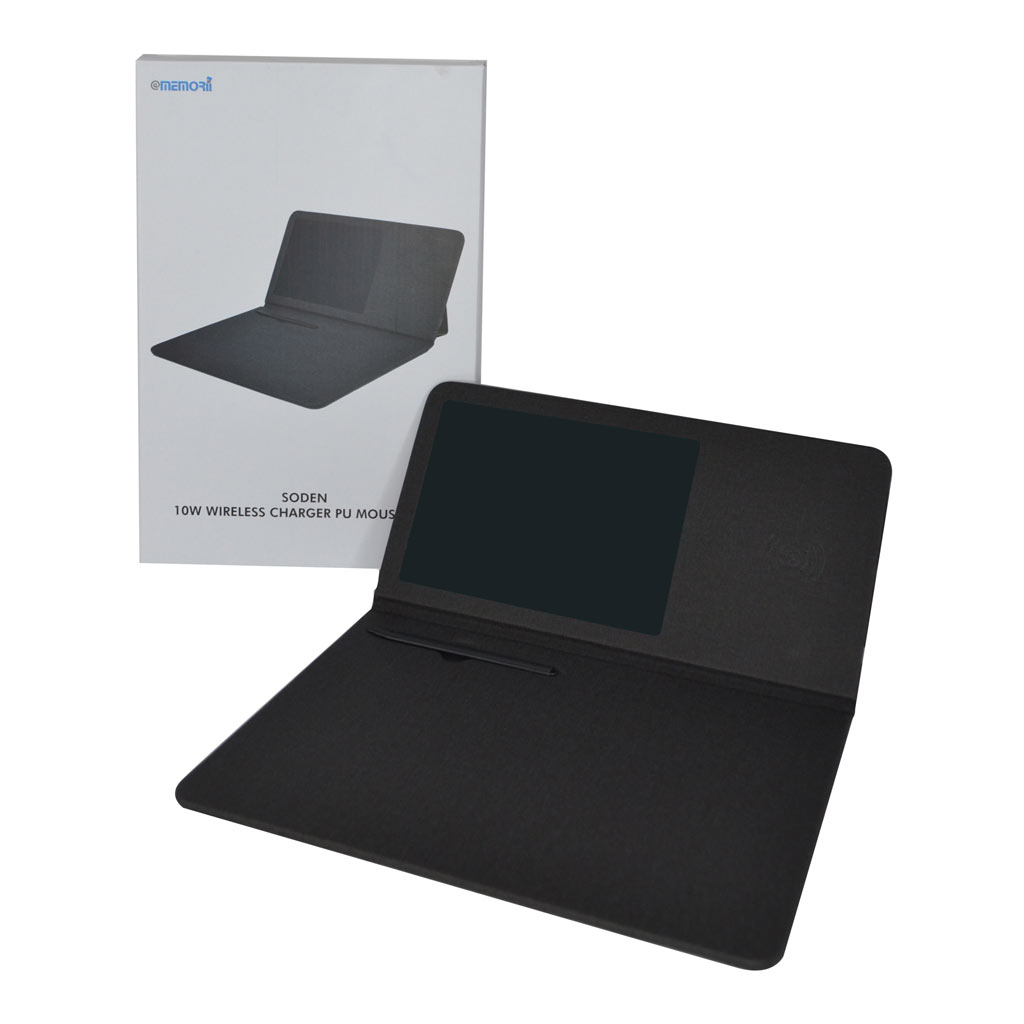 SODEN - @memorii 10W Wireless Charger &amp; Writeable Mouse Pad - Black