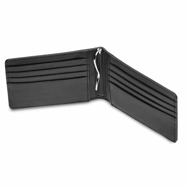 Moleskine Classic Genuine Leather Clip Wallet - Black
