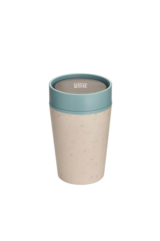 Circular Cup 8oz Cream &amp; Faraway Blue