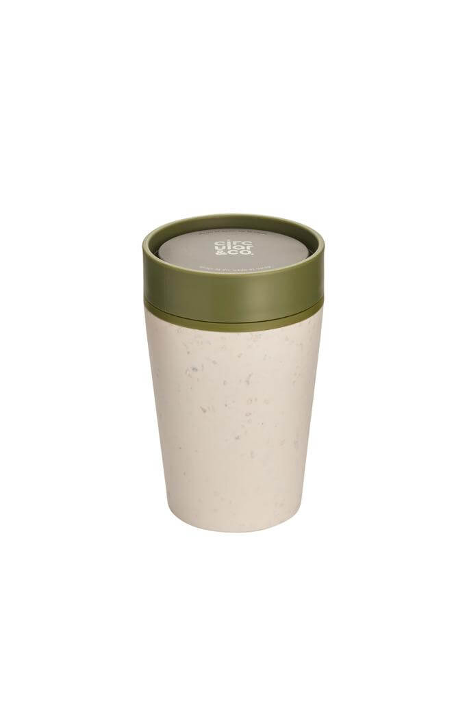 Circular Cup 8oz Cream &amp; Honest Green