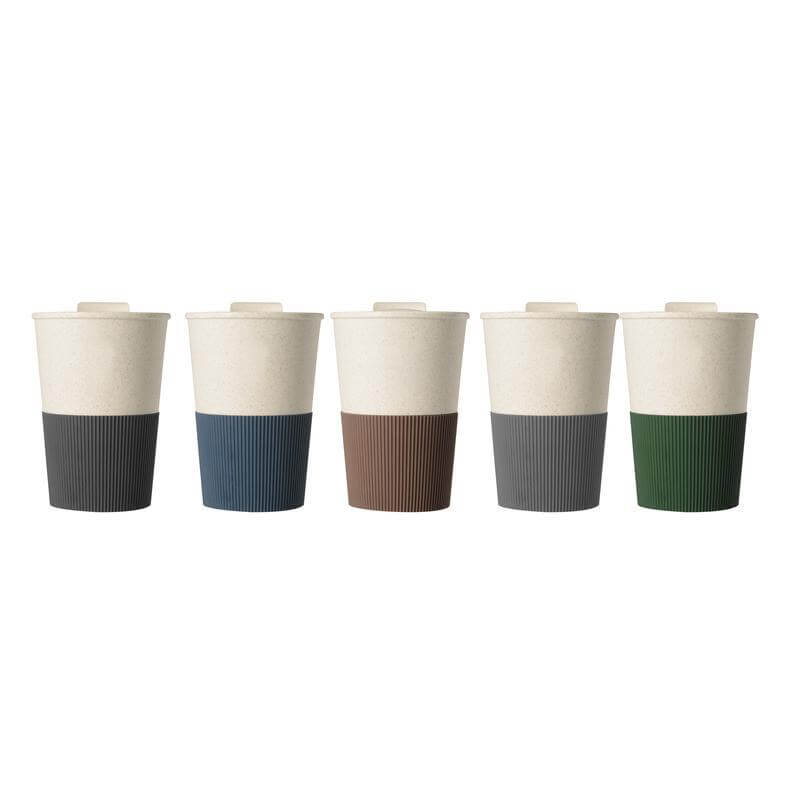 MALTA - Wheat Straw Cup with Silicone Sleeve - Green