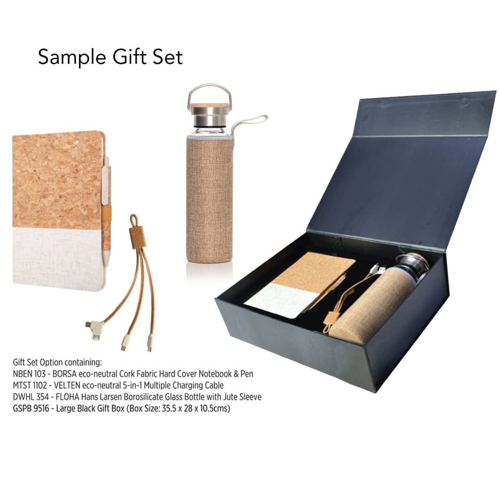 Gift Set Packaging with Magnet Closing (Large) - Black