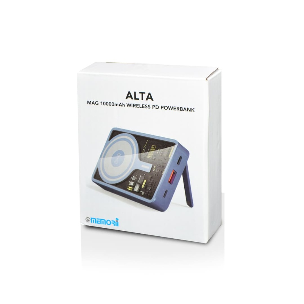 ALTA - @memorii 10000mAh Magnetic 15W Wireless Powerbank - Blue