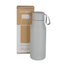 R-NEBRA - CHANGE Collection Recycled Stainless Steel Vacuum Bottle with Loop - Grey