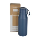 R-NEBRA - CHANGE Collection Recycled Stainless Steel Vacuum Bottle with Loop - Navy Blue