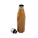 GEYER - Hans Larsen Stainless Steel Water Bottle with Wood Print - Brown