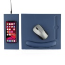 [ITWC 1106] DOBERAN - @memorii 10W Wireless Charger PU Mouse Pad - Navy Blue