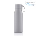 R-NEBRA - CHANGE Collection Recycled Stainless Steel Vacuum Bottle with Loop - Grey