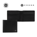 [LACR 2041] CROSS Pebble Leather 8CC Classic Fold Wallet - Black