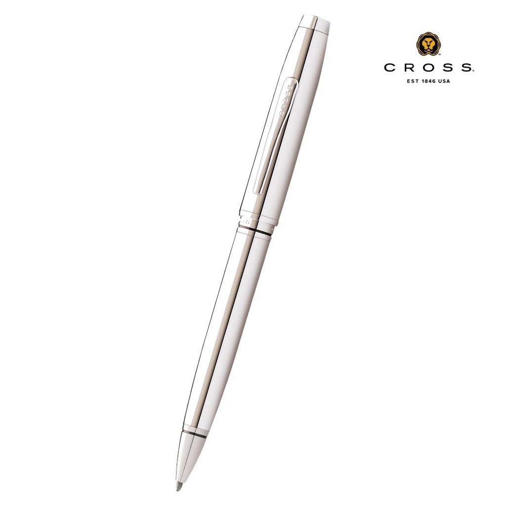 Cross Coventry Polished Chrome Ballpoint Pen (Blue Ink)