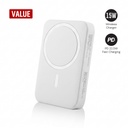 [ITWC 1301] Maglite 5K - 5000 mAh Magnetic Wireless Power Bank - White 