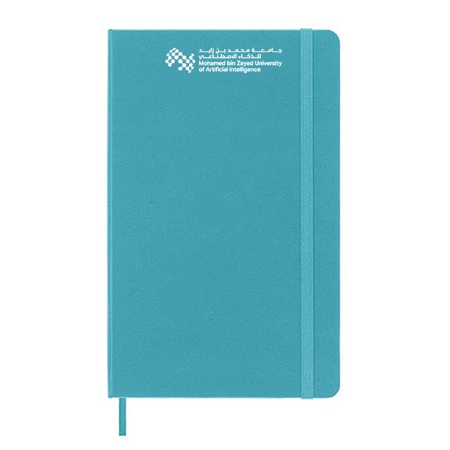 MBZUAI Moleskine Large Hardcover Ruled Notebook - Reef Blue