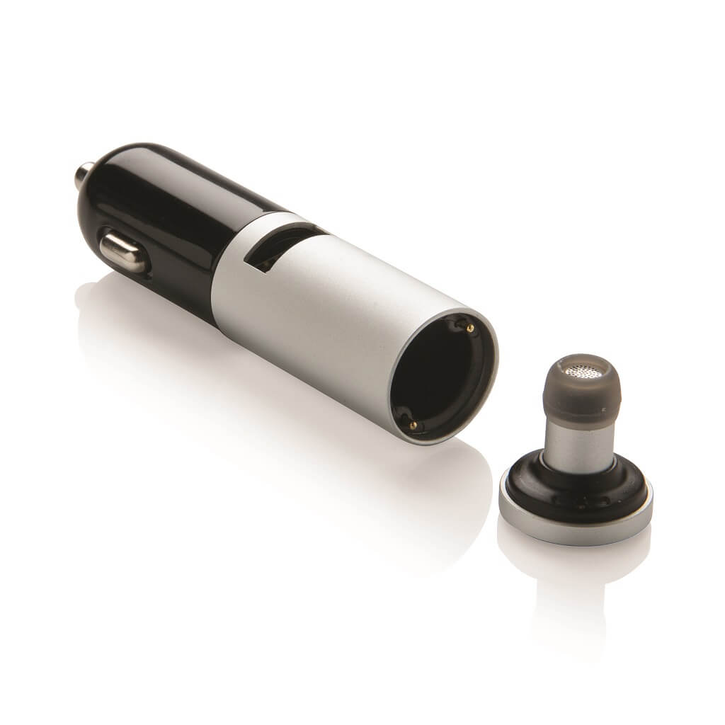 XD Car Charger with Integrated Wireless Earbud