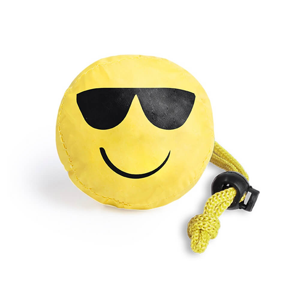 Folding Bag With Fun Emoji Designs - Sunglass
