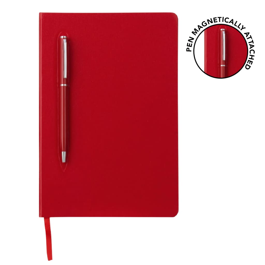CAMPINA - Giftology A5 Hard Cover Notebook with Metal Pen - Red