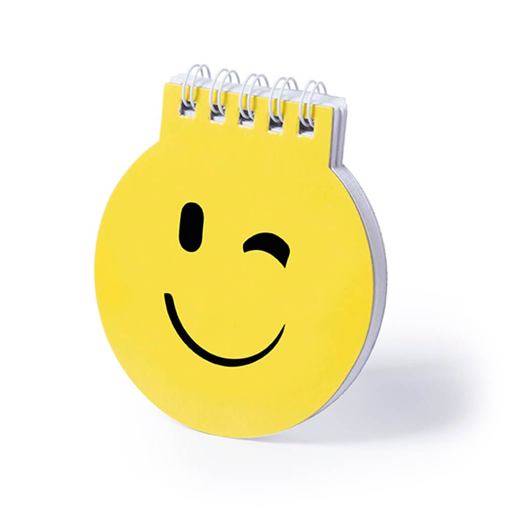 Notebook Of Cheerful Emoji Designs - Wink