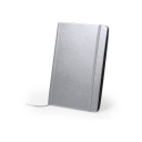 PU A5 Notepad In Metallic Silver Color