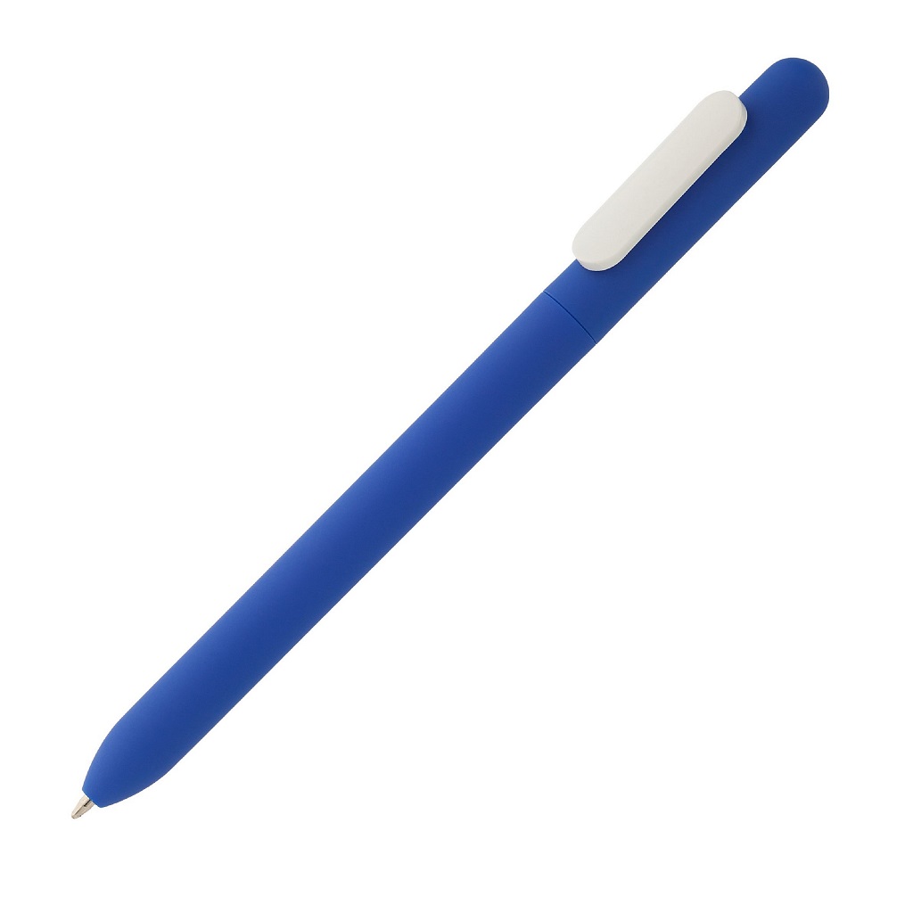 TORCY - Rubberized Pen With Sliding Clip - Dark Blue