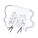 [BPMK 118] Drawstring Bag with crayons and coloring design